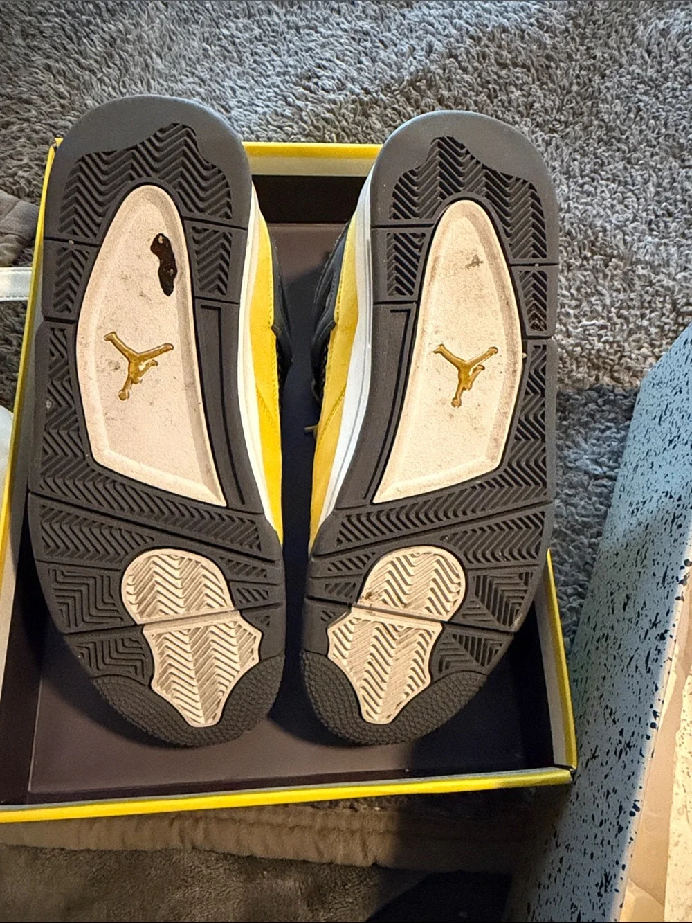 Jordan Yellow and Black Retro Basketball Sneakers